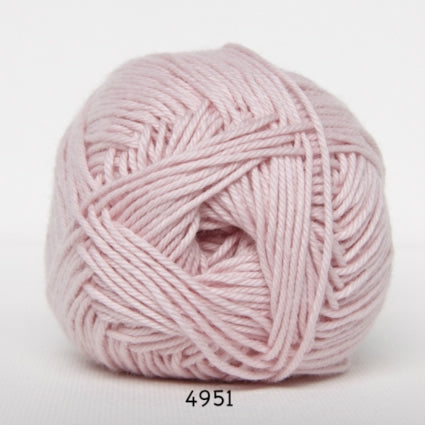 Cotton nr. 8 4951 Lyserød - Bomuld fra Hjertegarn