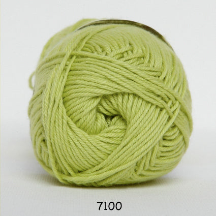 Cotton nr. 8 7100 Limegrøn - Bomuld fra Hjertegarn