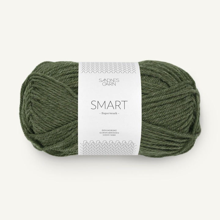 Smart 9572 Mørk grønmeleret - Sandnes Garn