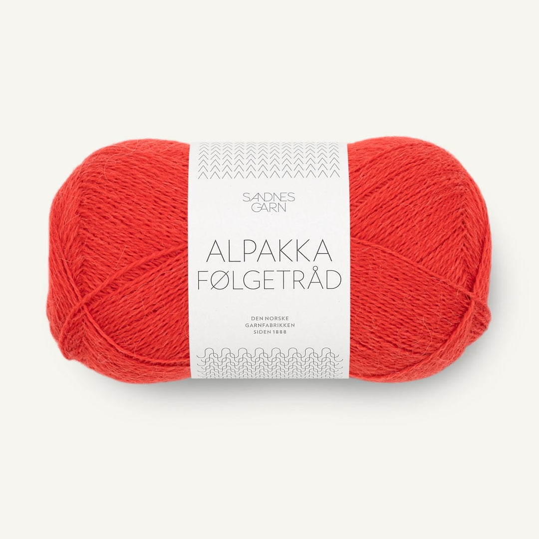 Alpakka Følgetråd 4018 Scarlet Red - Sandnes Garn