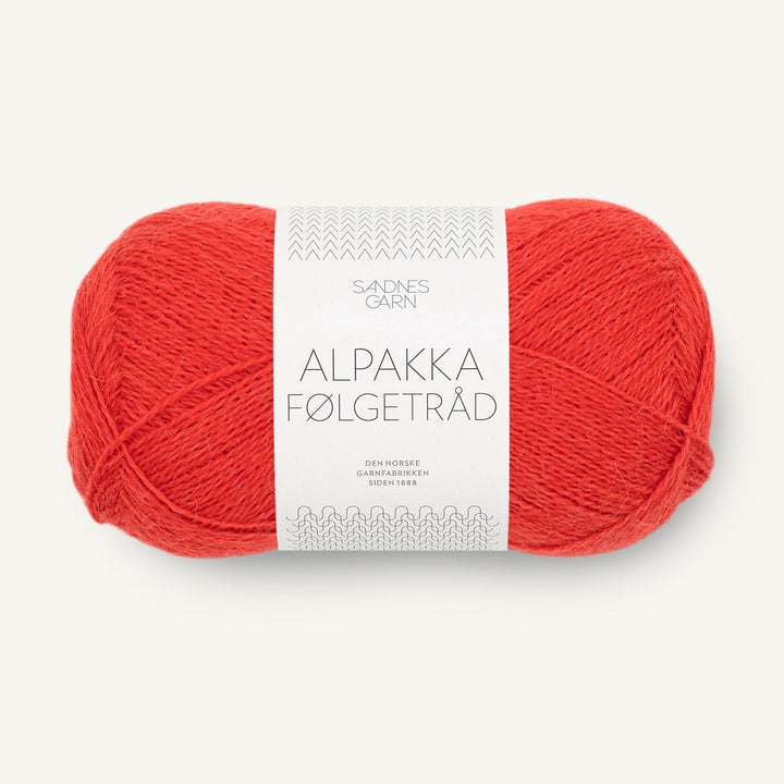 Alpakka Følgetråd 4018 Scarlet Red - Sandnes Garn