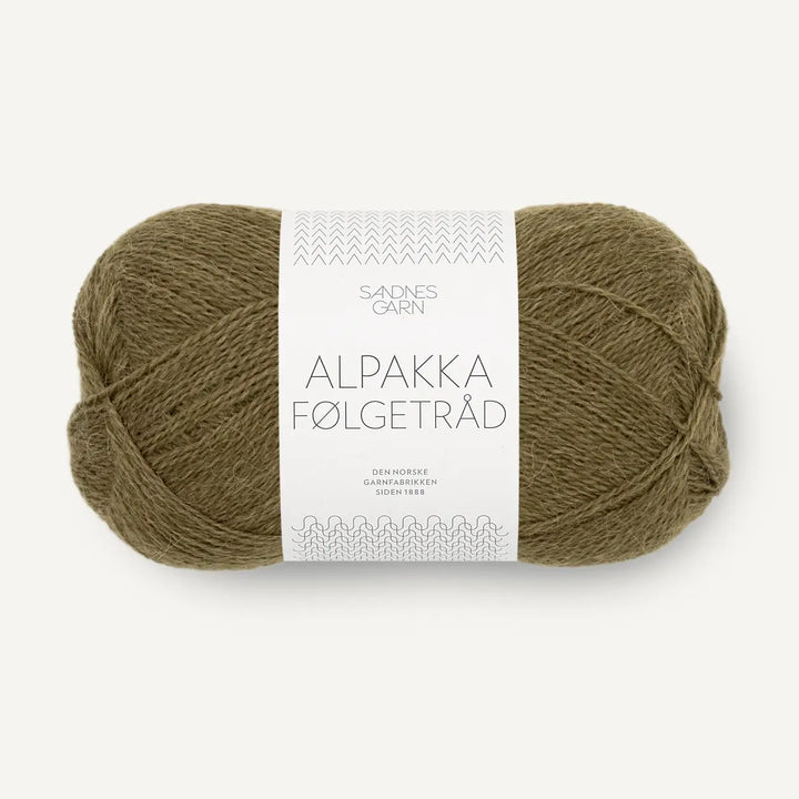 Alpakka Følgetråd 9873 Dark Olive - Sandnes Garn