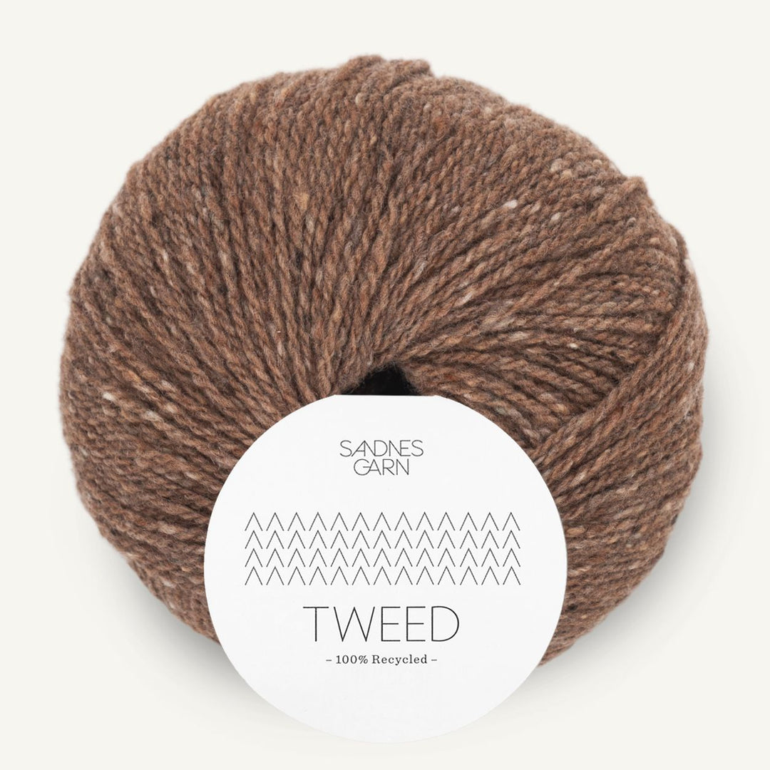 Tweed Recycled 3185 Brun - Sandnes Garn