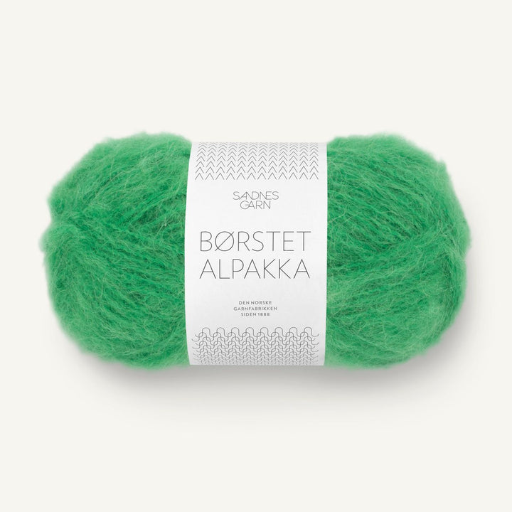 Børstet Alpakka *8236 Jellybean Green - Sandnes Garn