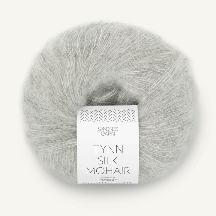 Tynn Silk Mohair 1022 Lys grå meleret - Sandnes Garn