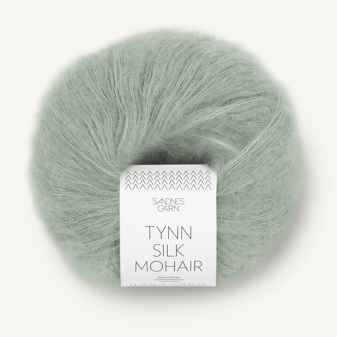 Tynn Silk Mohair 8521 Støvet lys grøn - Sandnes Garn