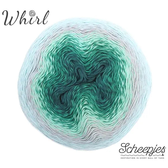 Whirl 781 Sea Breeze Tease - Scheepjes garn med farveskift