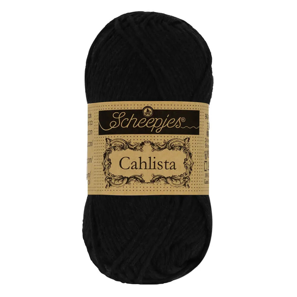 Cahlista 110 Jet black - Scheepjes bomuldsgarn