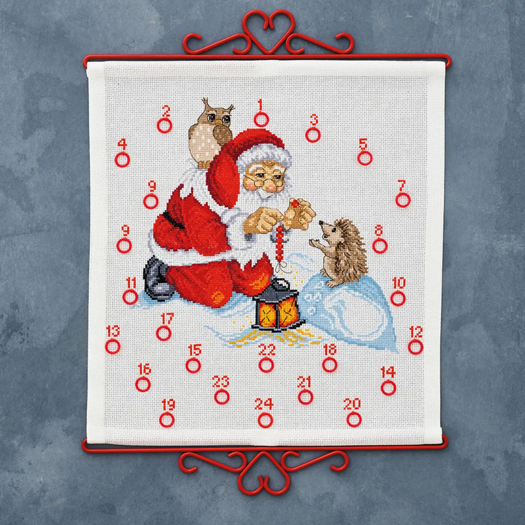 Julekalender - Pindsvin og julemand 34-2556 - Broderikit