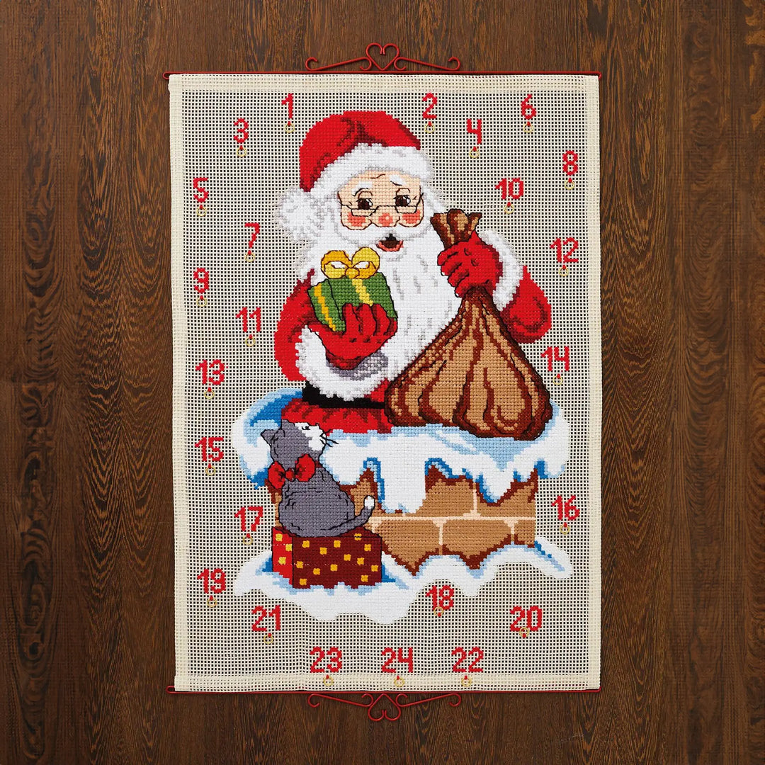 Julekalender - Julemand i skorsten 34-4210 - Broderikit