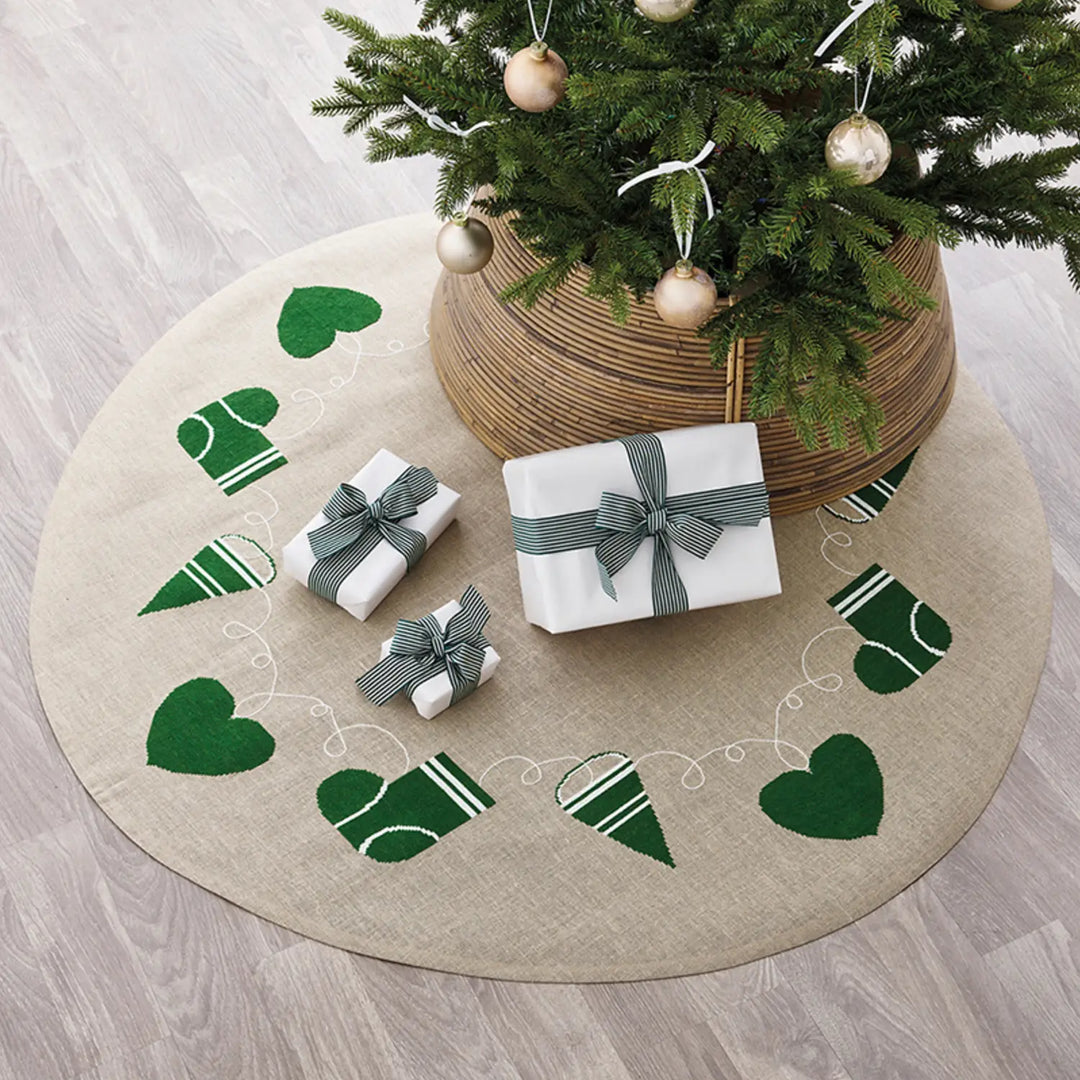 Juletræstæppe - Hjerte og kræmmerhus 45-5275 - Broderikit