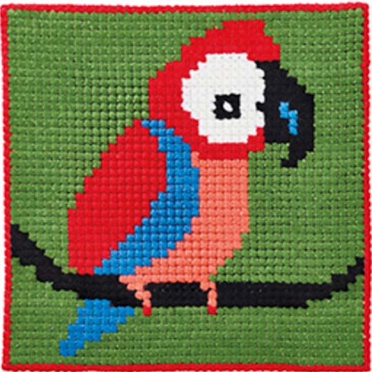 Børnestramaj - 9385 Papegøje - 25x25 cm