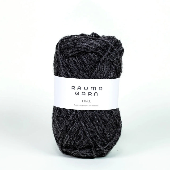 Fivel 214 Koksgråmeleret - Rauma Garn