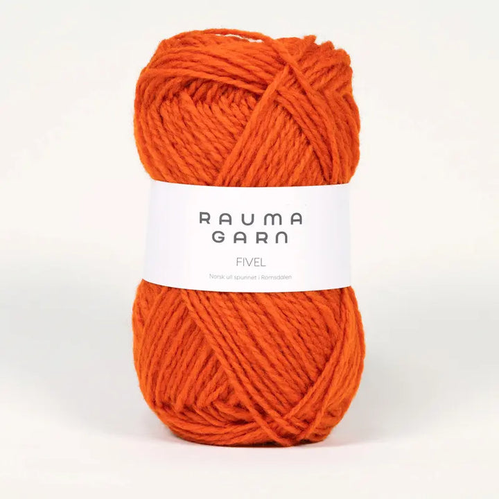 Fivel 22 Mørk Orange - Rauma Garn
