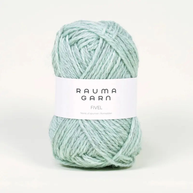 Fivel 301 Mintgrøn meleret - Rauma Garn