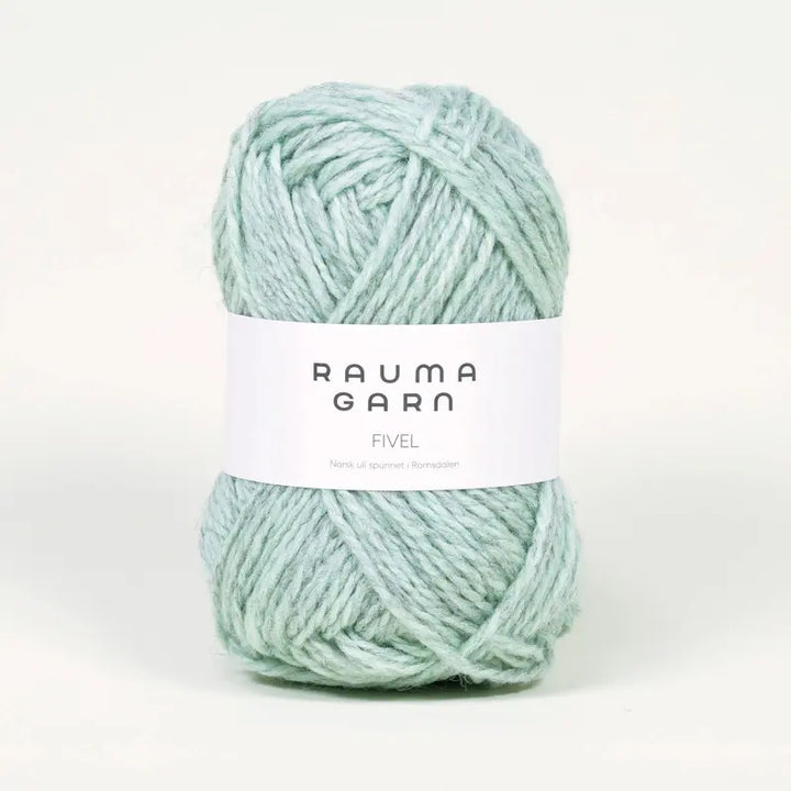 Fivel 301 Mintgrøn meleret - Rauma Garn