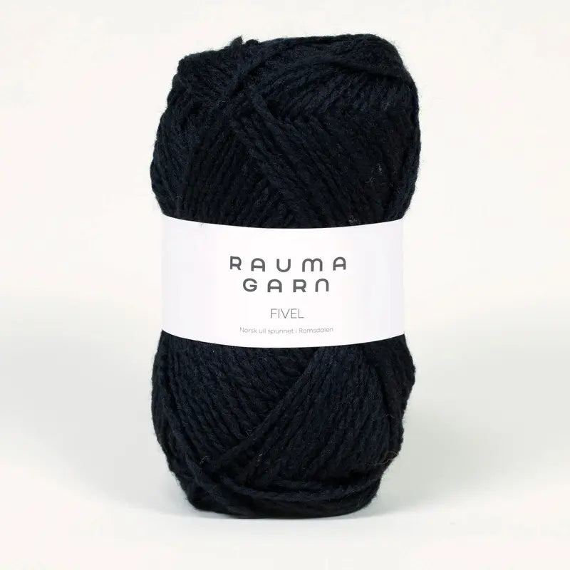 Fivel 36 Sort - Rauma Garn