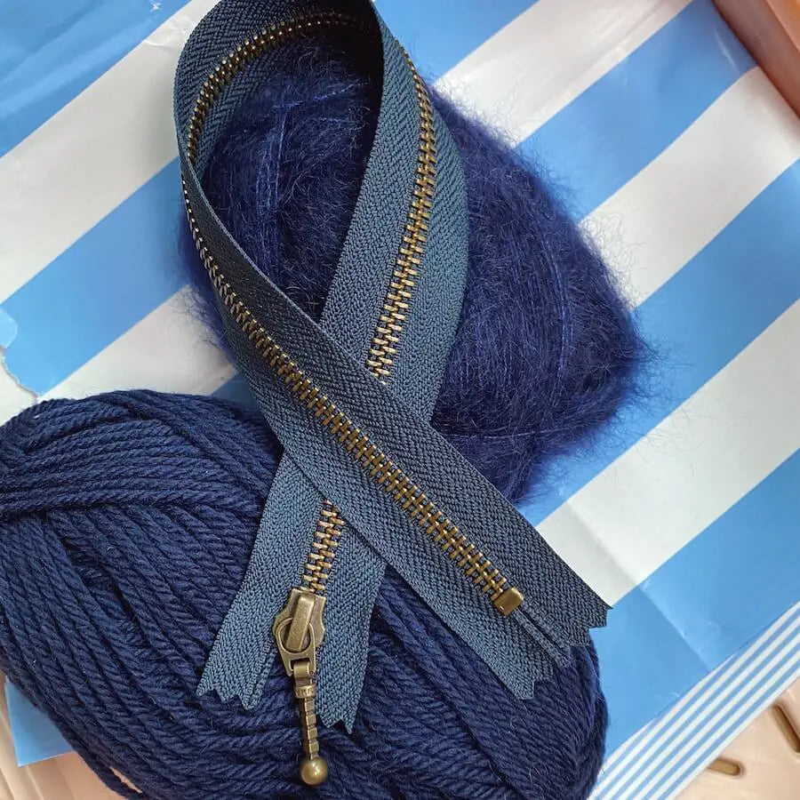 PetiteKnit - Lynlås 35 cm - Navy