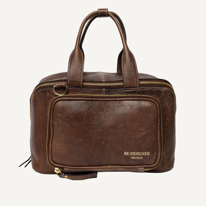 RE:Designed Project 39 - Stor Projekttaske i Woodsmoke læder