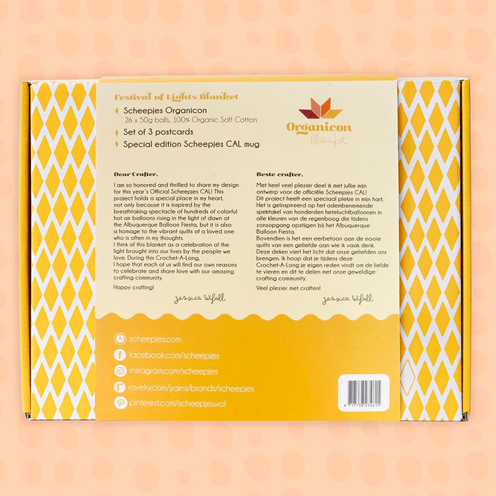 Scheepjes CAL Festival of Lights blanket - Organicon kit