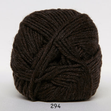 Merino Cotton 294 Mørk brun - Hjertegarn