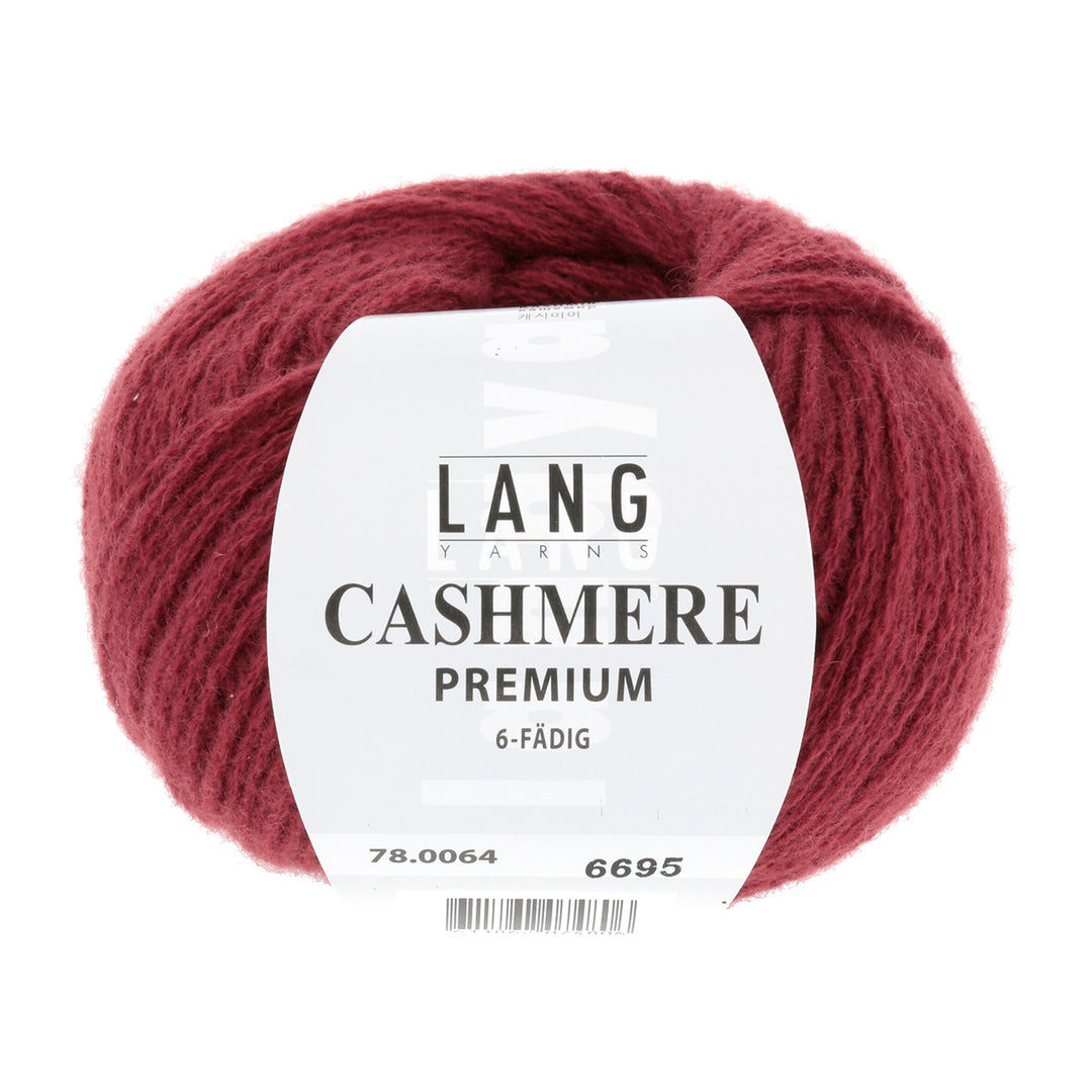 Cashmere Premium 64 Mørk rød - Lang Yarns Garn