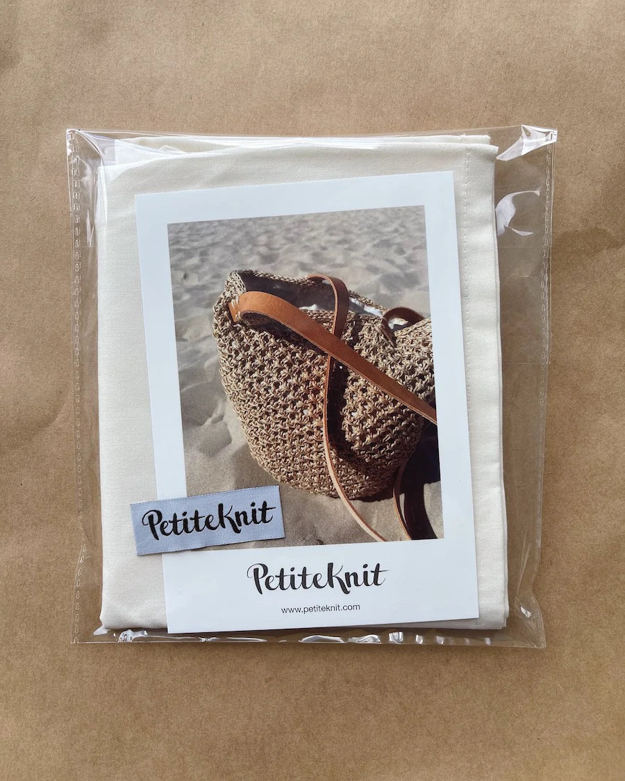 PetiteKnit - For til taske med rund bund 68 cm - Natur