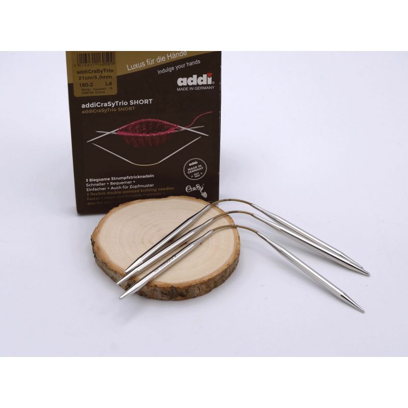 Addi CraSyTrio SHORT - Strikkepinde