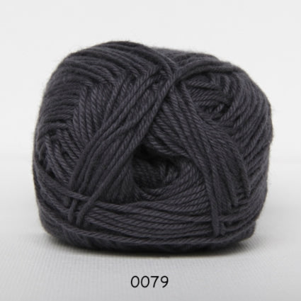 Cotton nr. 8 79 Mørk gråblå - Bomuld fra Hjertegarn