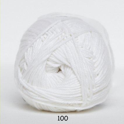 Cotton nr. 8 100 Hvid - Bomuld fra Hjertegarn