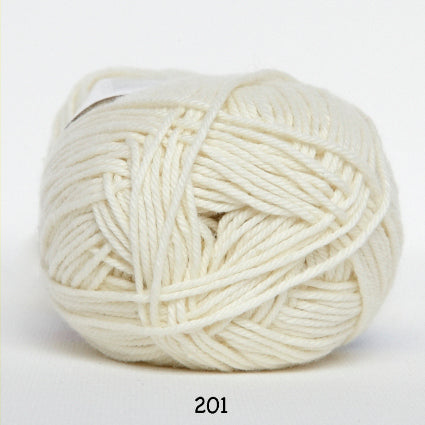 Cotton nr. 8 201 Råhvid - Bomuld fra Hjertegarn