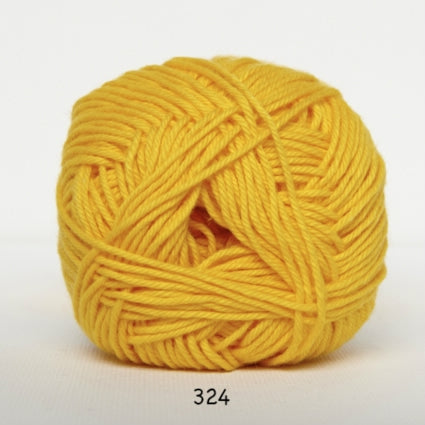 Cotton nr. 8 324 Gul - Bomuld fra Hjertegarn