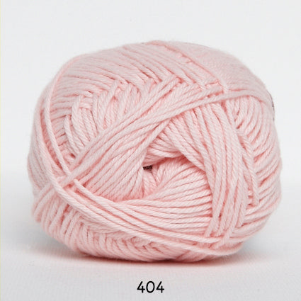 Cotton nr. 8 404 Sart lyserød - Bomuld fra Hjertegarn