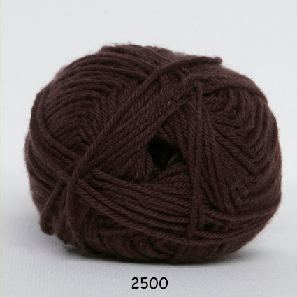 Cotton nr. 8 2500 Mørk brun - Bomuld fra Hjertegarn