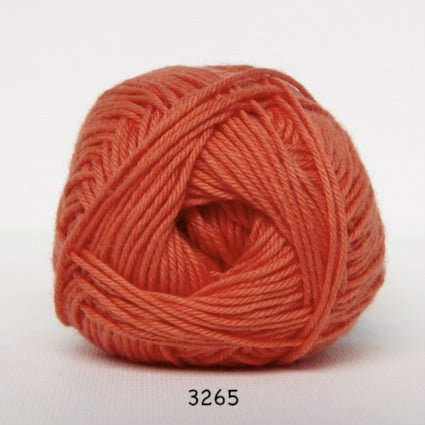 Cotton nr. 8 3265 Orange - Bomuld fra Hjertegarn