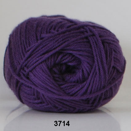 Cotton nr. 8 3714 Mørk lilla - Bomuld fra Hjertegarn