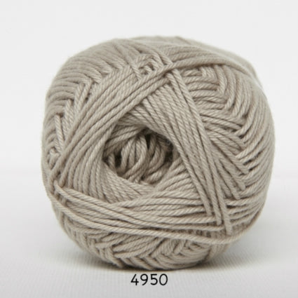 Cotton nr. 8 4950 Beige - Bomuld fra Hjertegarn