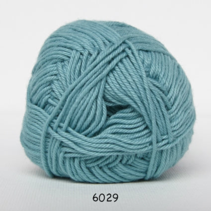 Cotton nr. 8 6029 Lys turkis - Bomuld fra Hjertegarn