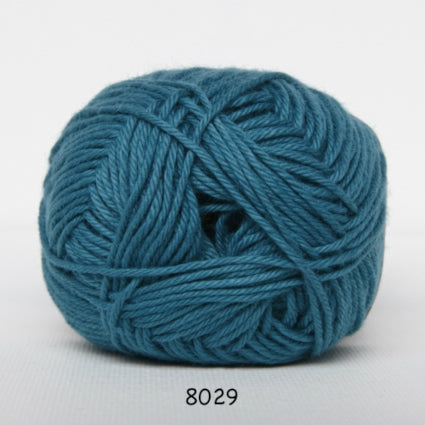 Cotton nr. 8 8029 Blå petrol - Bomuld fra Hjertegarn