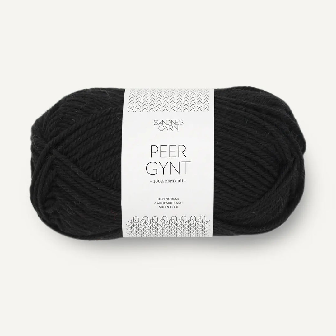 Peer Gynt 1099 Black - Sandnes Garn