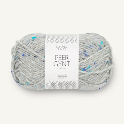 Peer Gynt 1502 Lys Gråmeleret - Blå Tweed