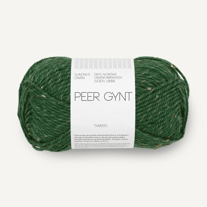Peer Gynt 8085 Skovgrøn Natur Tweed - Sandnes Garn
