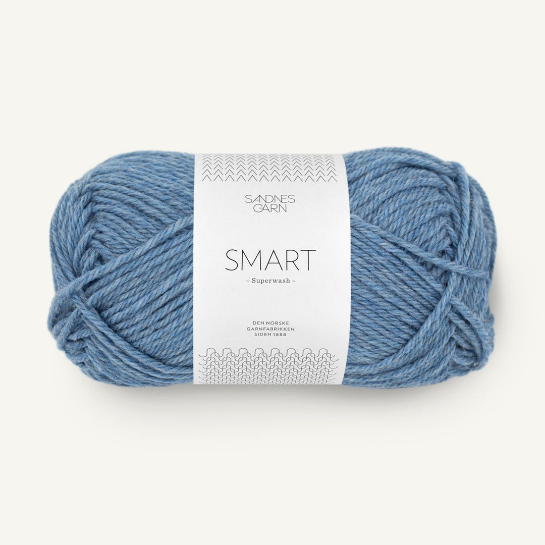 Smart 6324 Blåmeleret - Sandnes Garn