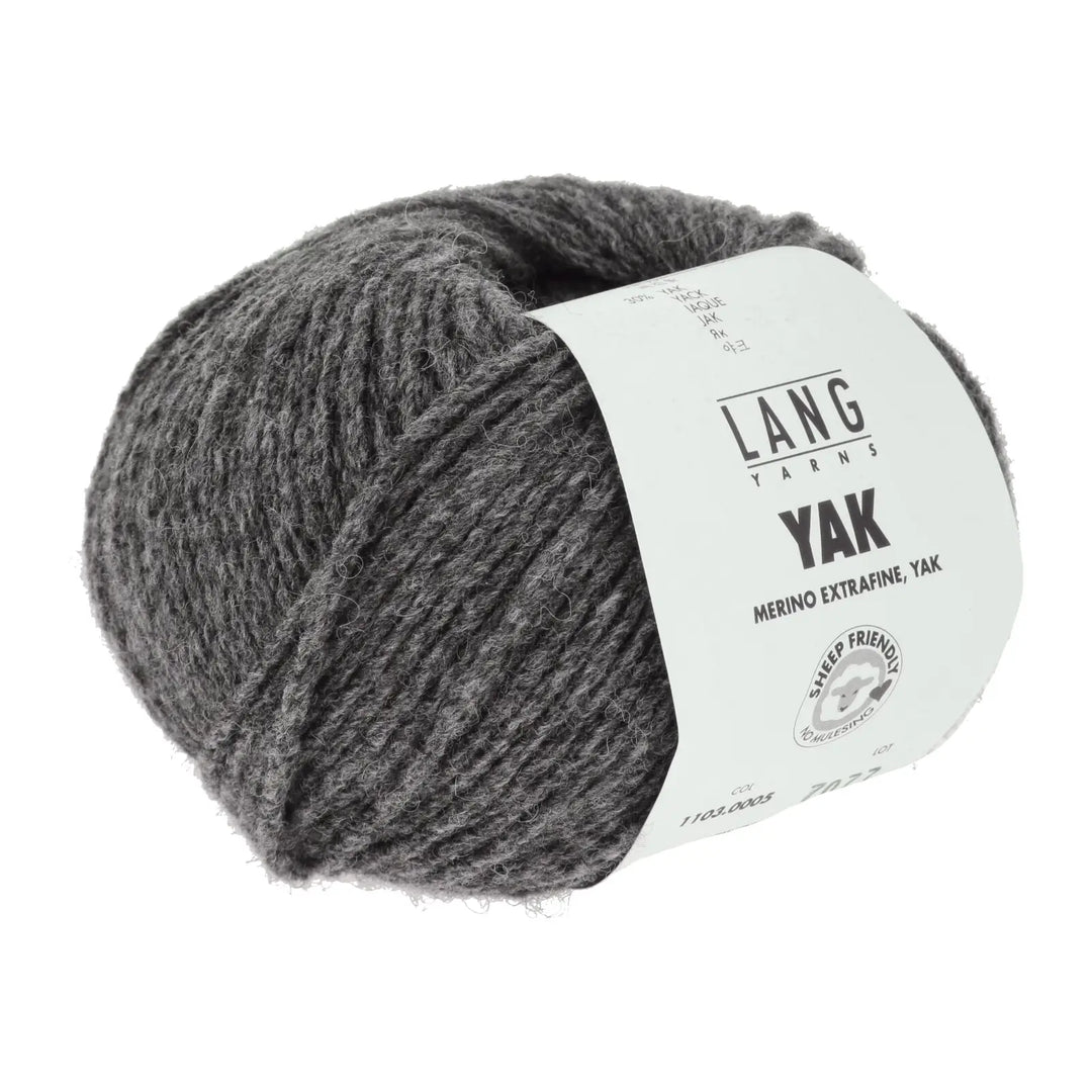 Yak 05 Mørk gråmeleret - Lang Yarns Garn