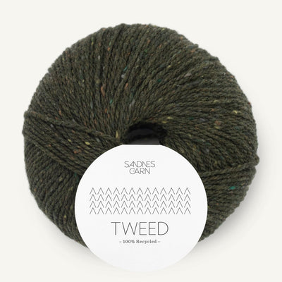 Tweed Recycled 9585 Olivengrøn