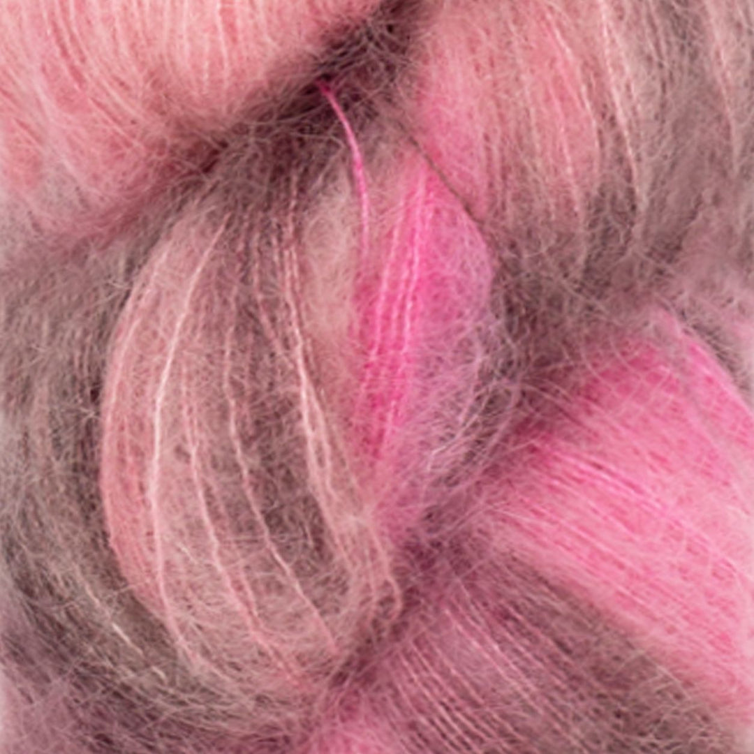 Tynn Silk Mohair Print 4700 Pink Berries - Sandnes Garn