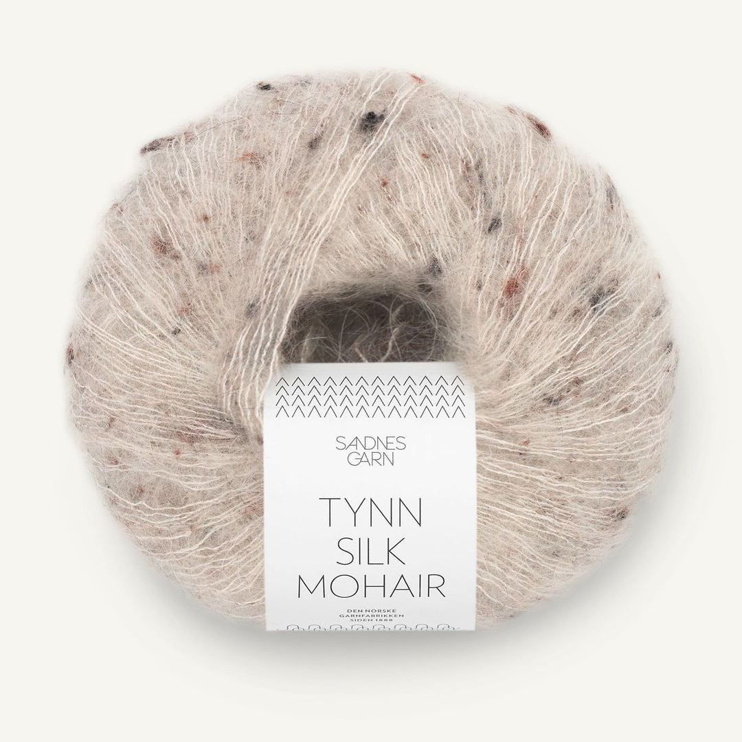 Tynn Silk Mohair 2600 Greige Tweed - Sandnes Garn