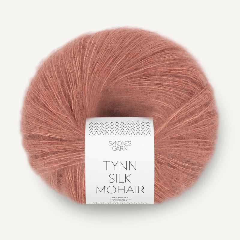 Tynn Silk Mohair 3553 Støvet plommerosa