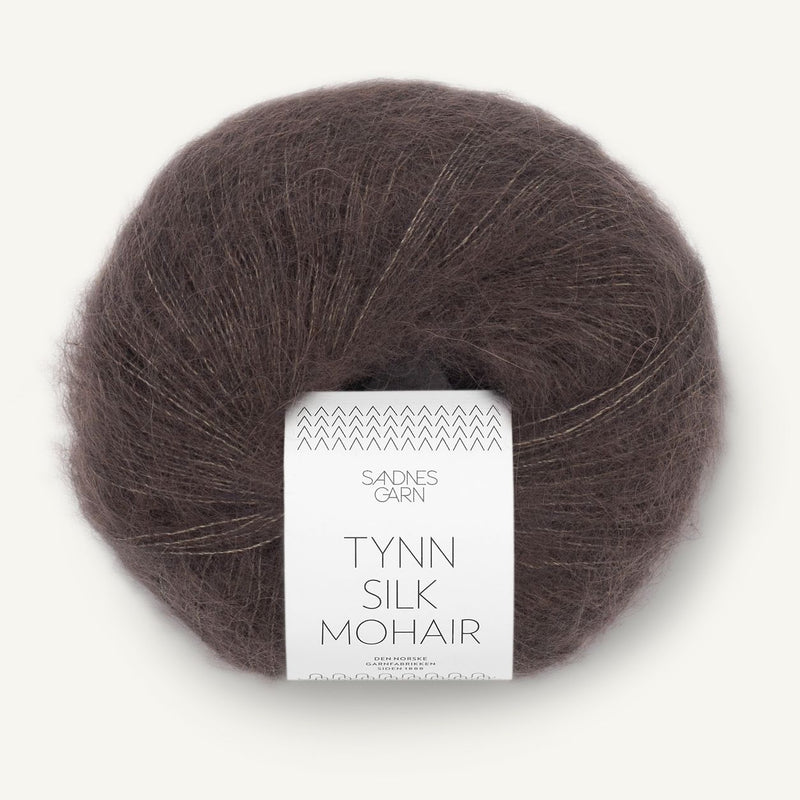 Tynn Silk Mohair 3880 Mørk chokolade