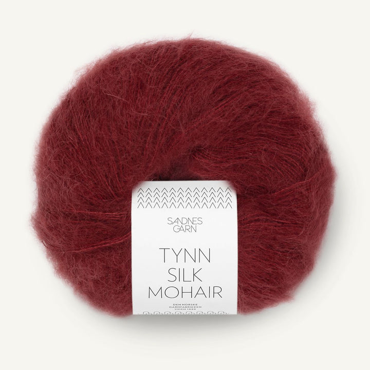 Tynn Silk Mohair 4054 Dyb vinrød - Sandnes Garn